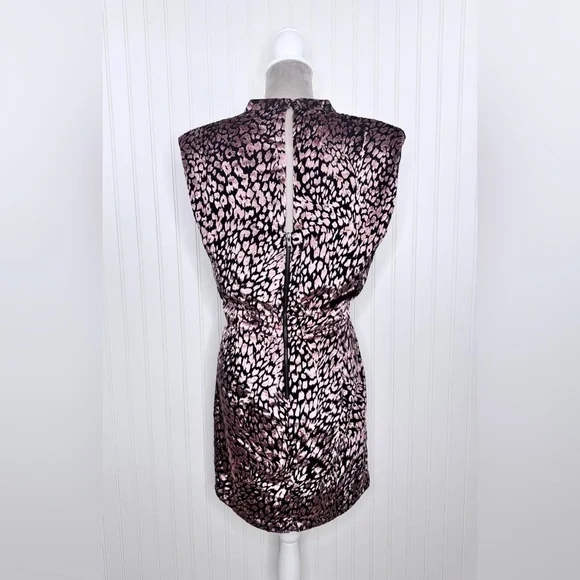 Walter Baker Women Rosalie Halter Mini Dress Leopard Print Size 10 - Picture 5 of 11